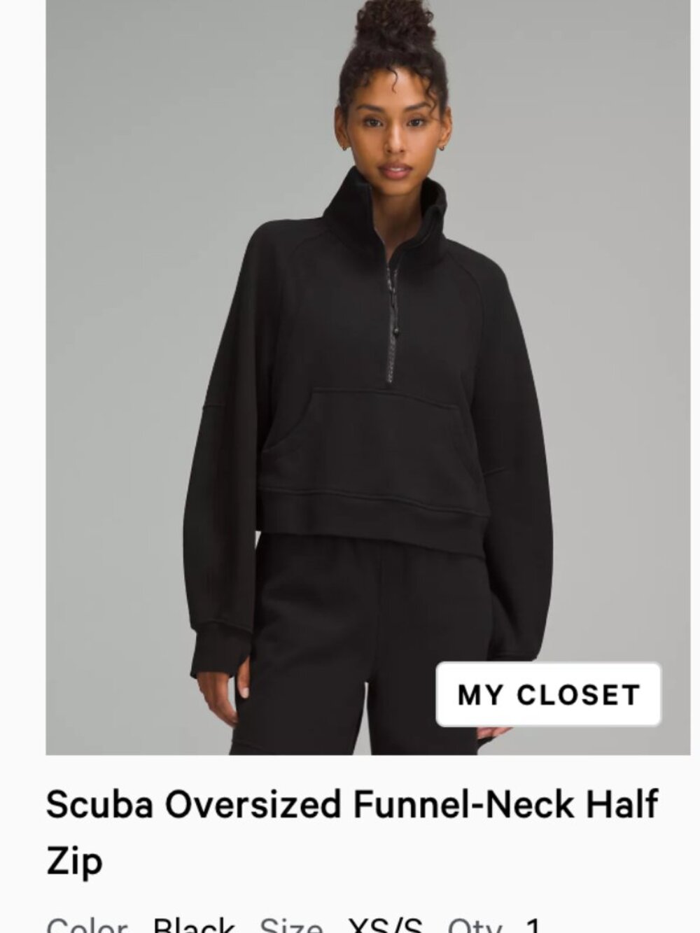 Lululemon Scuba Oversized Funnel-Neck Half Zip